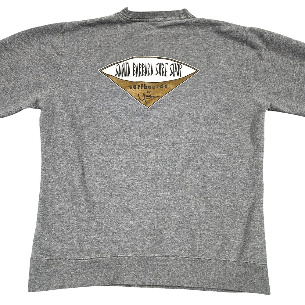 Santa Barbara Surf Shop Yater Surfboards Sweatshirt Mens 2XL Gray Crewneck Skate